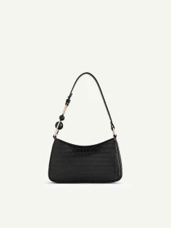 Acrylic Embellished Croc-Effect Embossed Shoulder Bag<PEDRO Outlet