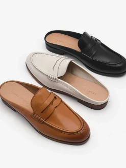 Blake Leather Penny Loafer Mules<PEDRO Discount