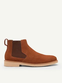 Camel Leather Ankle Boots<PEDRO