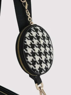 Dilone Houndstooth Double Flap Shoulder Bag<PEDRO Discount