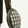 Dilone Houndstooth Double Flap Shoulder Bag<PEDRO New
