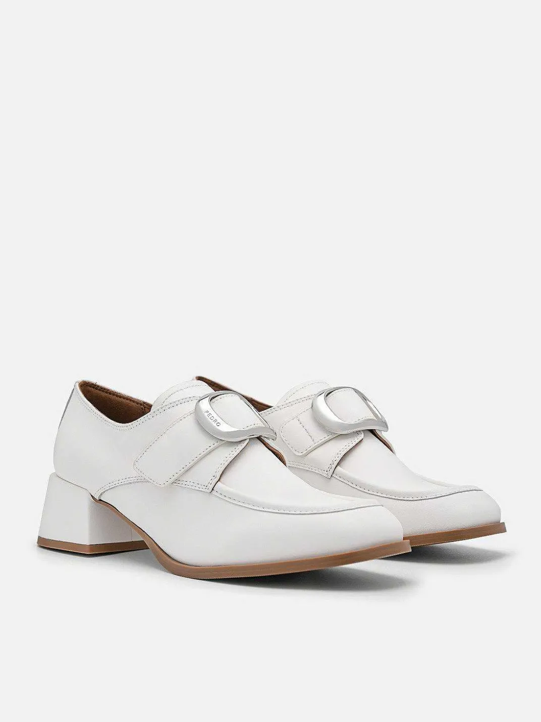 Eden Leather Heel Loafers<PEDRO