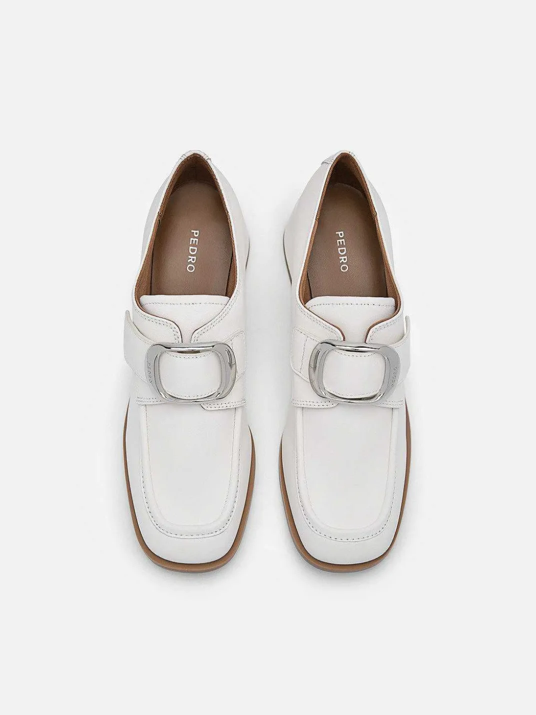 Eden Leather Heel Loafers<PEDRO