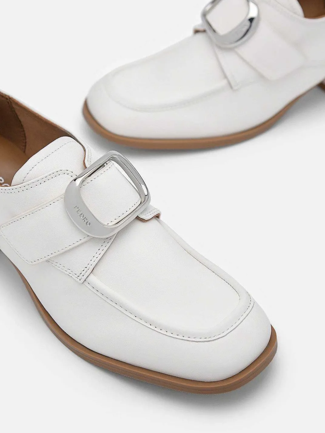 Eden Leather Heel Loafers<PEDRO