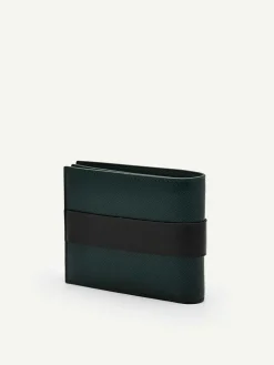 Embossed Leather Bi-Fold Flip Wallet<PEDRO Sale