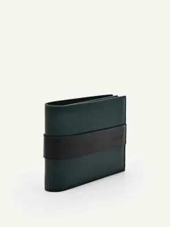 Embossed Leather Bi-Fold Flip Wallet<PEDRO Sale