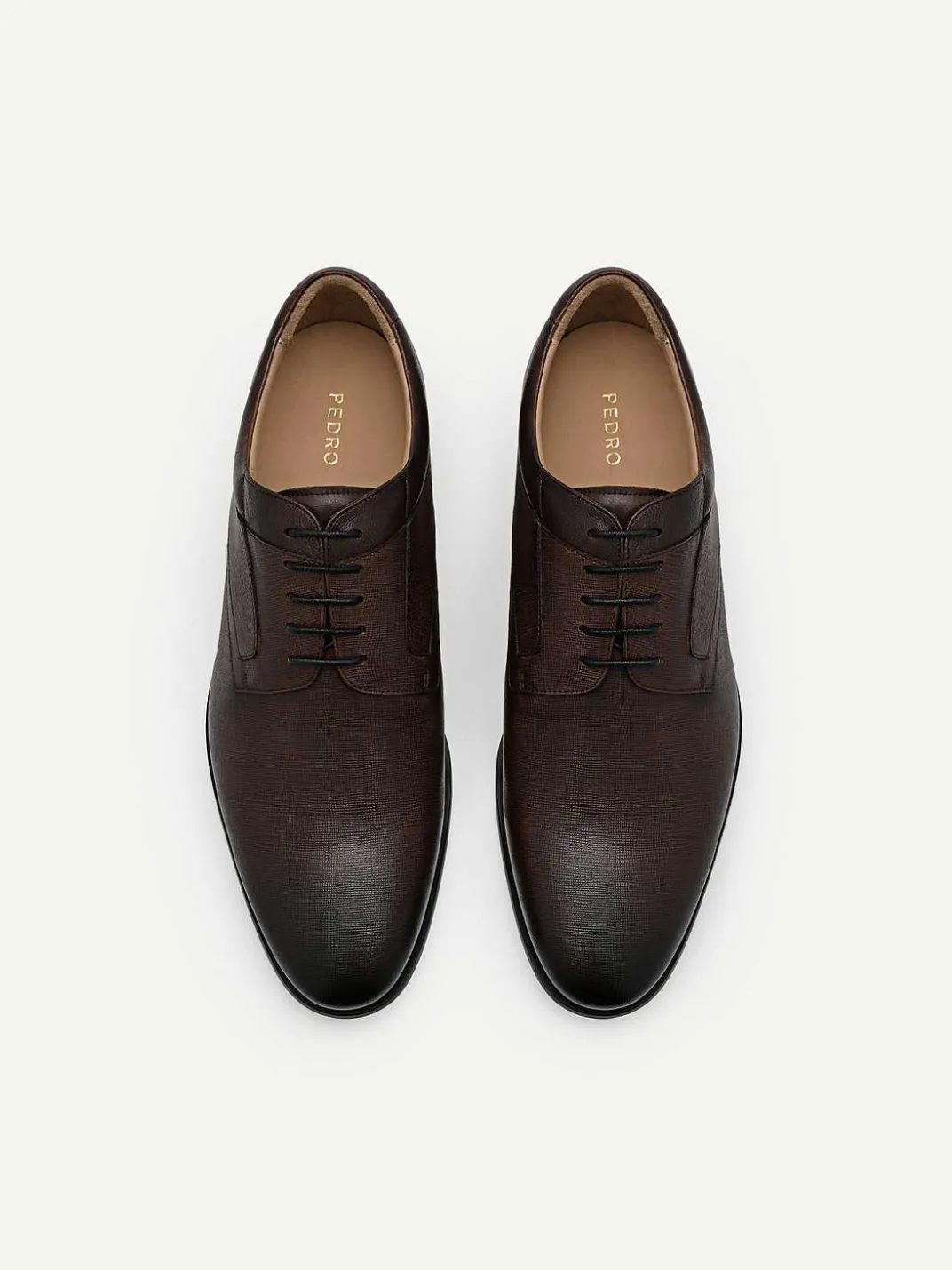 Embossed Leather Derby Shoes<PEDRO Best