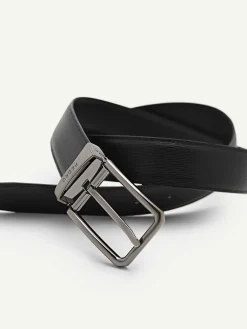 Embossed Leather Reversible Pin Belt<PEDRO Sale