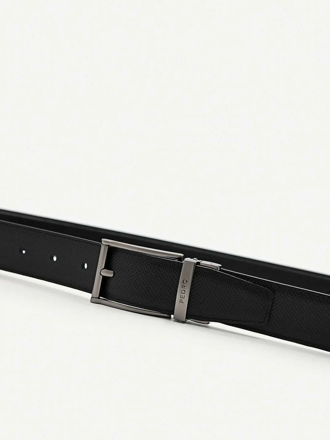 Embossed Leather Reversible Pin Belt<PEDRO Discount