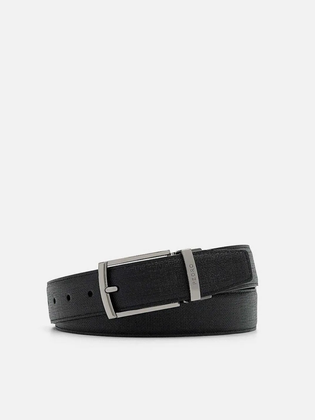 Embossed Leather Reversible Pin Belt<PEDRO Online