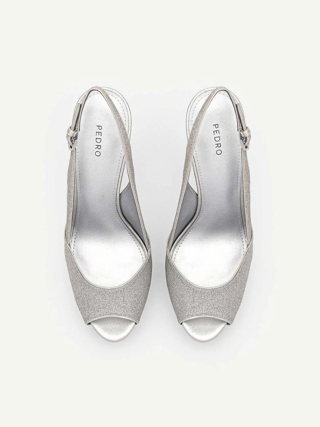 Glitter Slingback Heel Sandals<PEDRO New