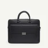 Henry Textured Leather Briefcase<PEDRO