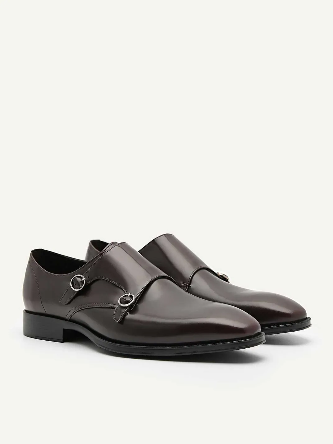 Holly Leather Double Monkstrap Shoes<PEDRO