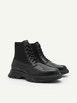 Hybrix Leather Lace-Up Boots<PEDRO Online