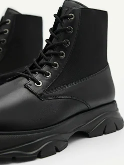 Hybrix Leather Lace-Up Boots<PEDRO Online