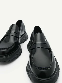 Hybrix Leather Penny Loafers<PEDRO Hot