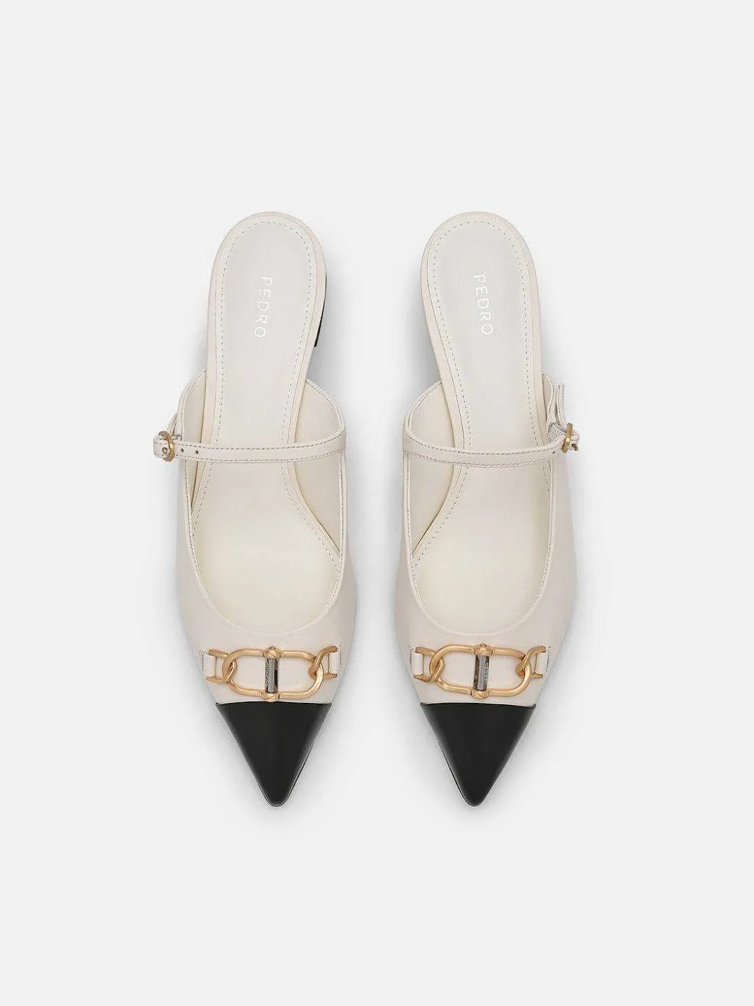 Jean Leather Heel Mules<PEDRO Discount