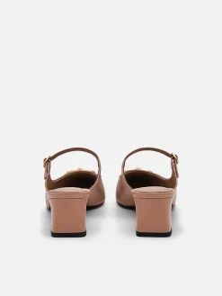 Jean Leather Heel Mules<PEDRO New