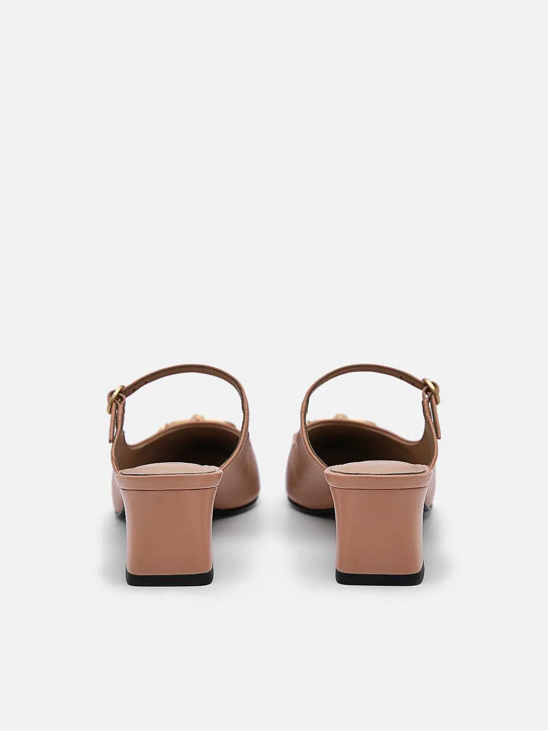 Jean Leather Heel Mules<PEDRO New