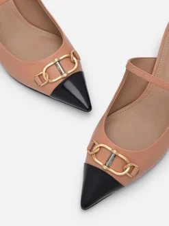Jean Leather Heel Mules<PEDRO New