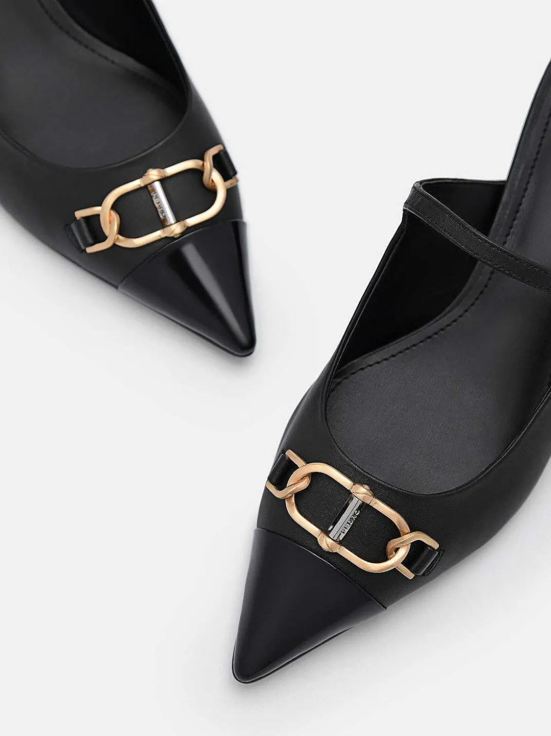 Jean Leather Heel Mules<PEDRO Discount