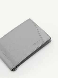 Leather Bi-Fold Card Holder With Money Clip<PEDRO Best