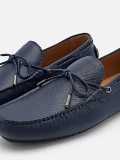Leather Bow Driving Shoes<PEDRO Discount