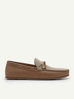 Leather Bow Driving Shoes<PEDRO