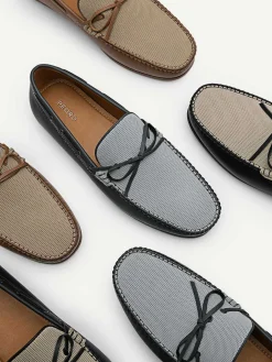 Leather Bow Driving Shoes<PEDRO