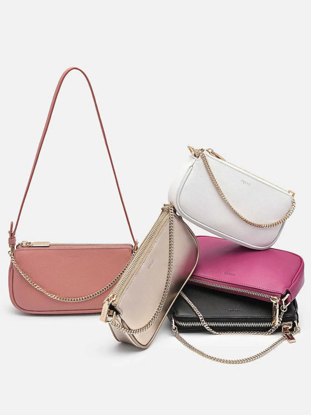 Leather Chain Detailed Shoulder Bag<PEDRO Online