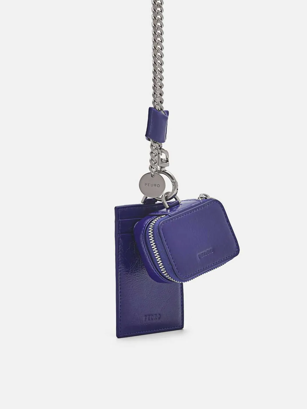 Leather Lanyard With Card Holder<PEDRO