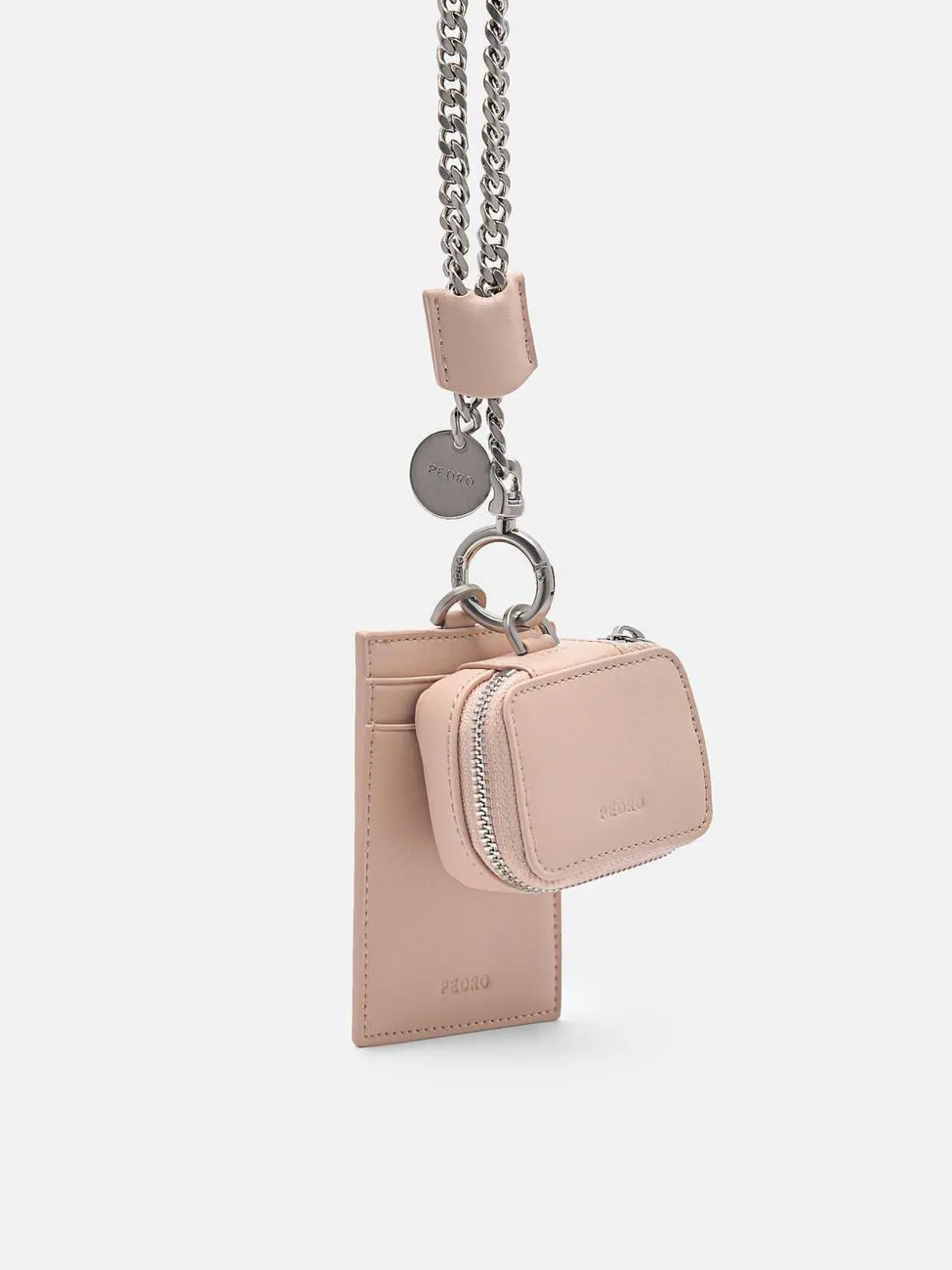 Leather Lanyard With Card Holder<PEDRO Outlet