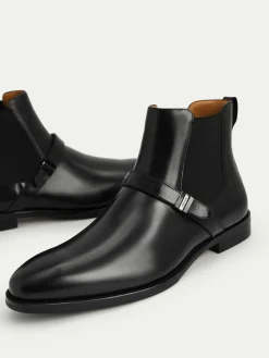 Leather Strapped Boots<PEDRO New
