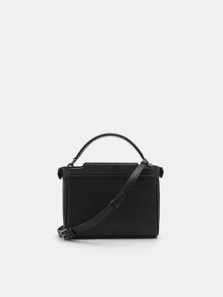Leather Structured Sling Bag<PEDRO