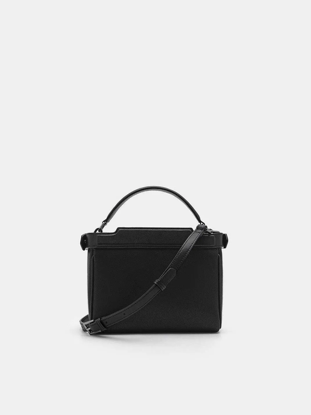 Leather Structured Sling Bag<PEDRO