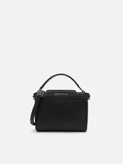 Leather Structured Sling Bag<PEDRO