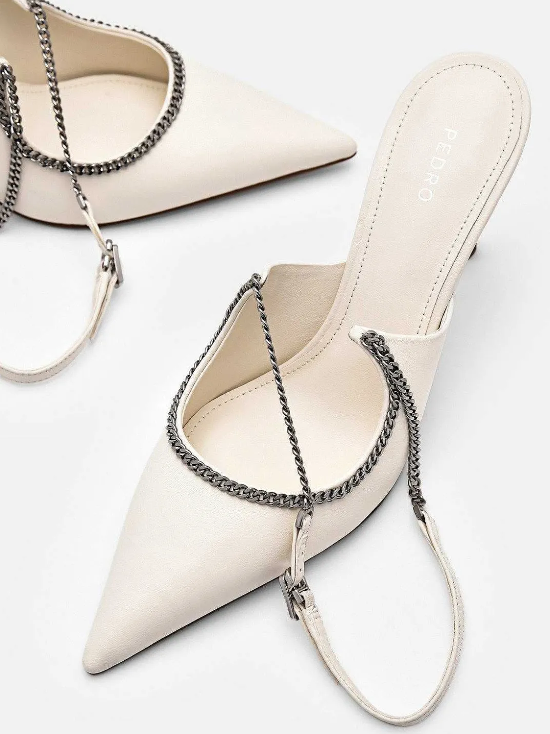 Lia Leather Heel Pumps<PEDRO