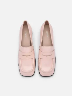 Maggie Leather Heel Loafers<PEDRO Best