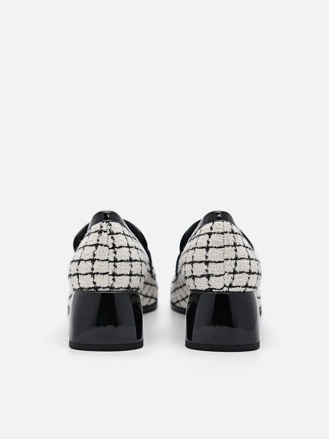 Maggie Leather Tweed Loafers<PEDRO New