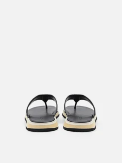 Microfiber Thong Sandals<PEDRO