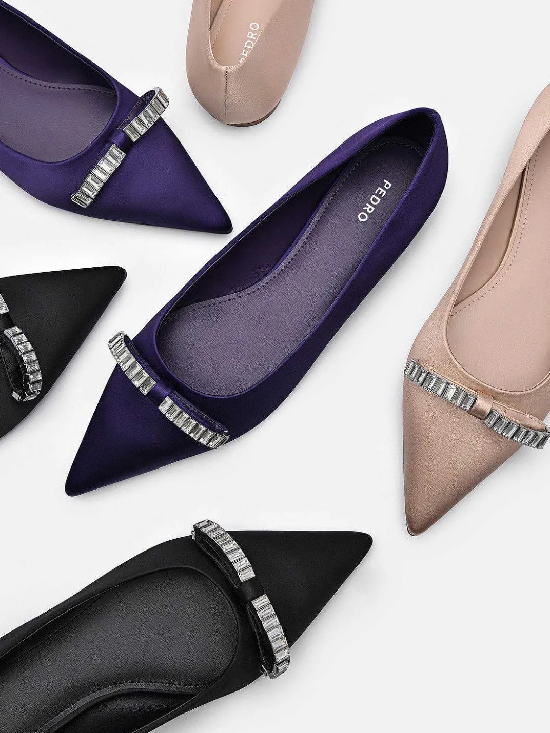 Mindy Satin Ballet Flats<PEDRO Best