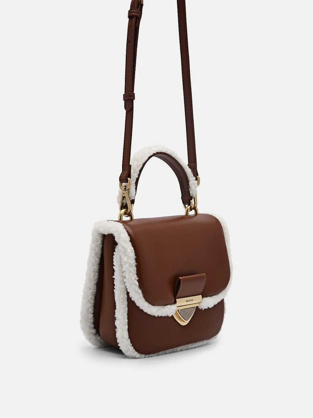 Mini Quilted Faux Fur Shoulder Bag<PEDRO Hot