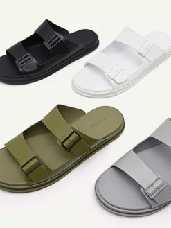 Monochrome Double Strap Slide Sandals<PEDRO Outlet