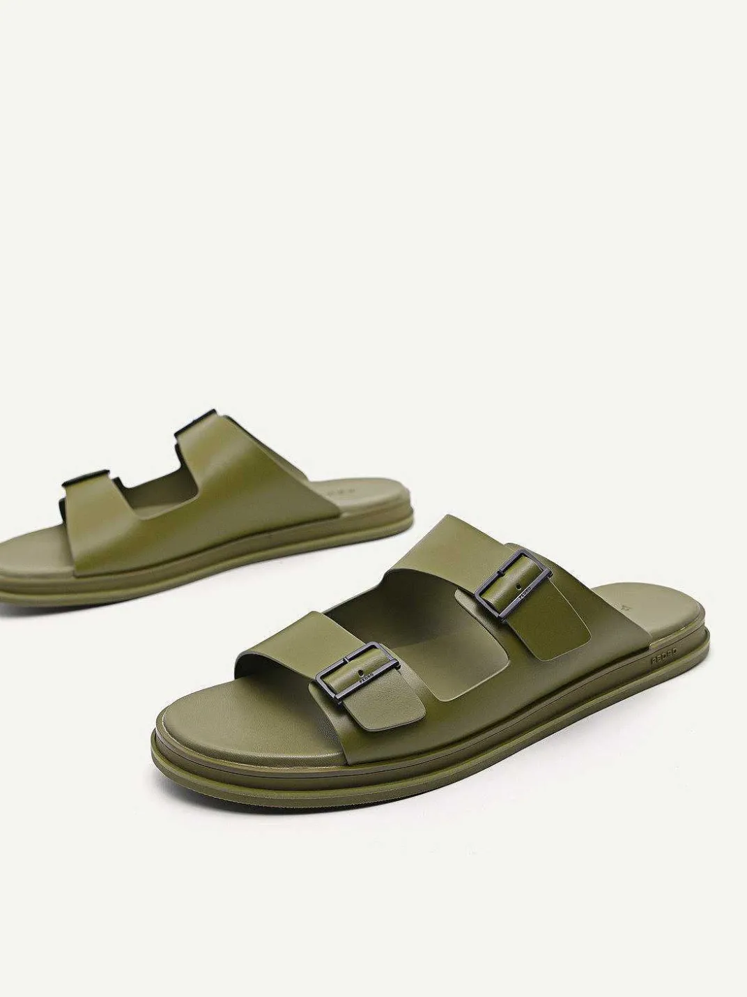 Monochrome Double Strap Slide Sandals<PEDRO Outlet