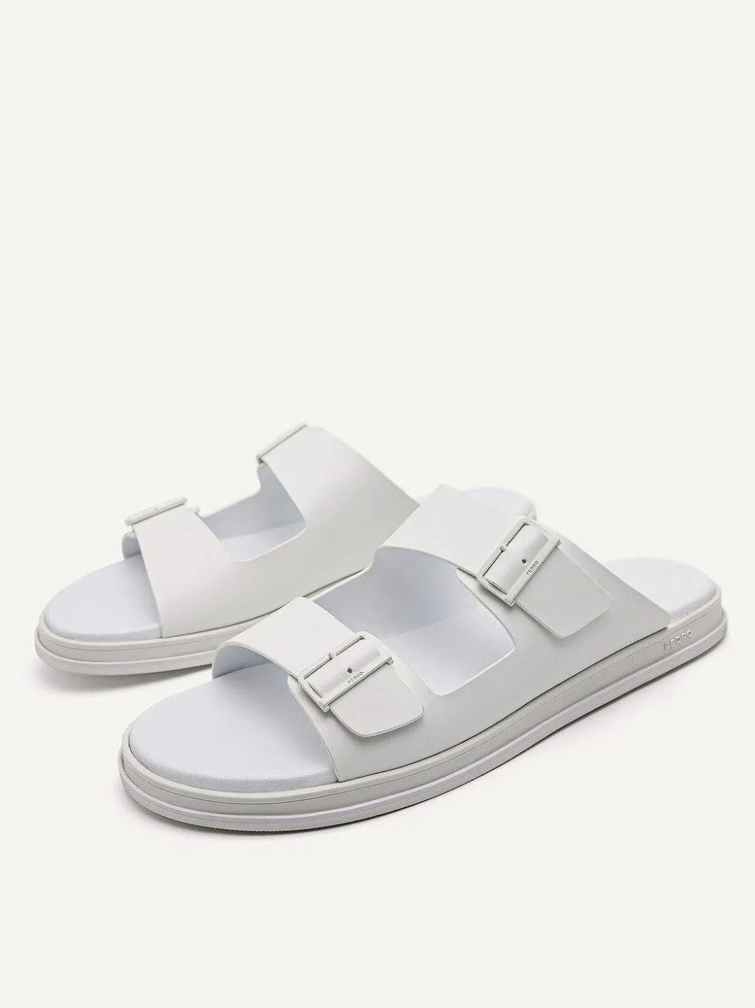 Monochrome Double Strap Slide Sandals<PEDRO New
