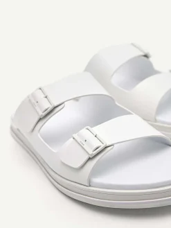 Monochrome Double Strap Slide Sandals<PEDRO New