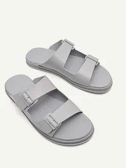 Monochrome Double Strap Slide Sandals<PEDRO New