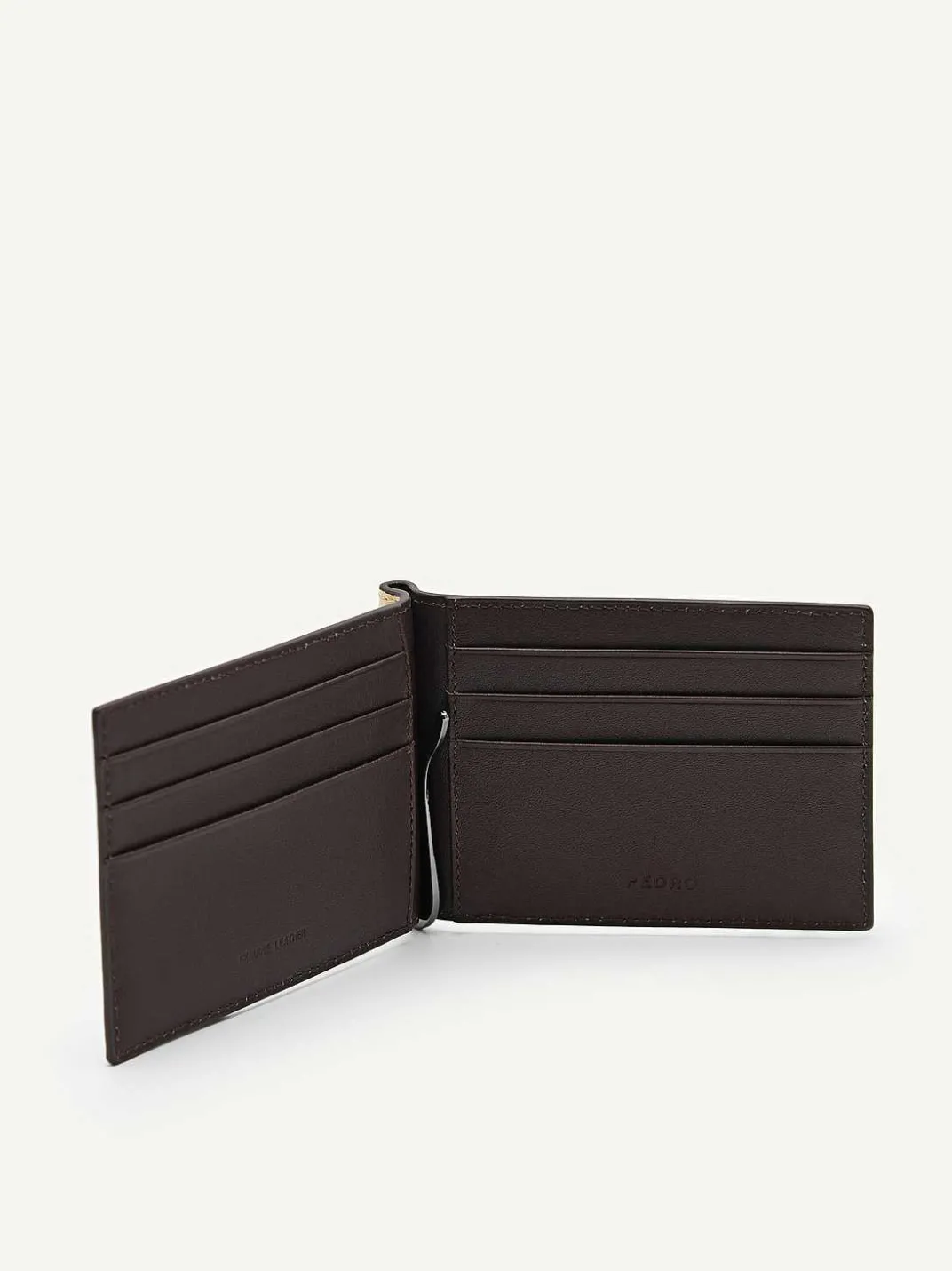 Oliver Leather Bi-Fold Money Clip Cardholder<PEDRO Best