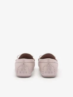 Pearlized Calf Leather Bow Driving Shoes<PEDRO Sale