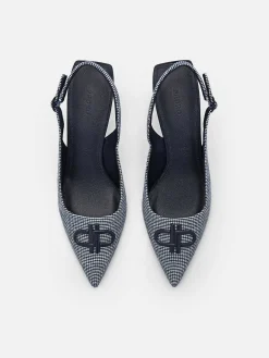 Icon Fabric Pointed Slingback Pumps<PEDRO New